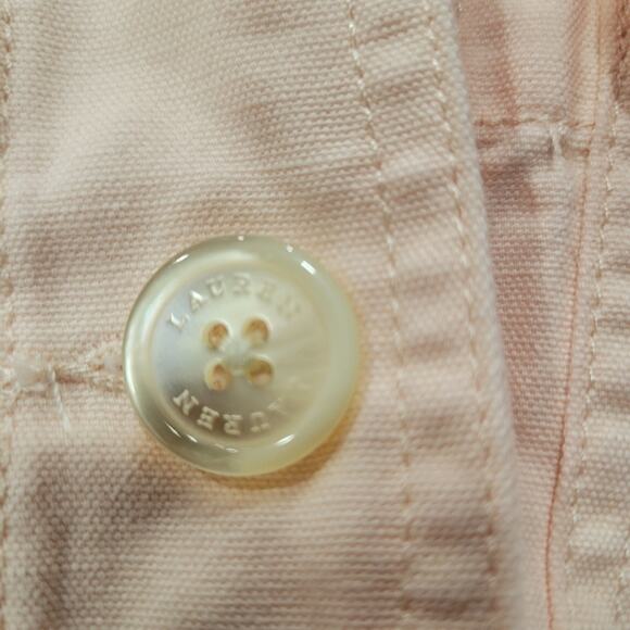 Lauren Ralph Lauren Cotton Linen Blend Belted Pastel Pink Coat Size Small - Picture 4 of 9